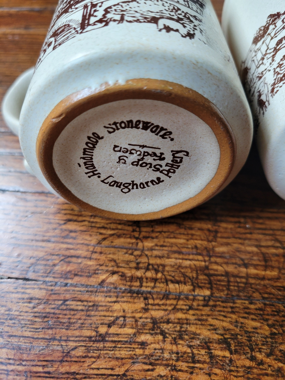 Laugharne Pottery Llandeilo Handmade Stoneware Mug Vintage Set Of 2 Rustic - Picture 4 of 17